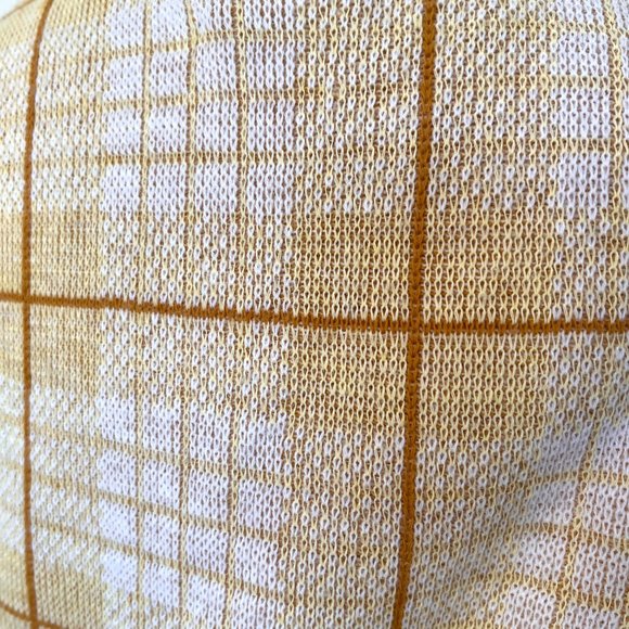 60's Sweater Vest - Yellow & White Plaid- Towne and King LTD - Size Large - Picture 7 of 8